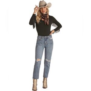 Rock & Roll Straight Crop Medium Vintage Jeans NWT Size 32 x 25